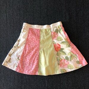 Gymboree Aloha Wahine 100% Cotton Adjustable Waist Side Zipper Skirt/Skort SZ 6